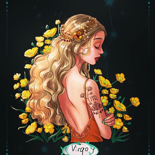 画师绘制12星座小姐姐
